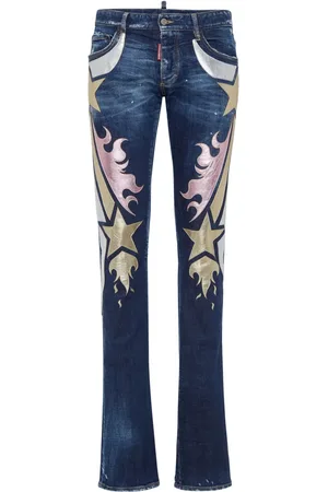 Dsquared2 Metallic-detailing flared jeans