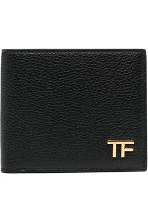 Tom Ford Logo-plaque pebbled leather wallet