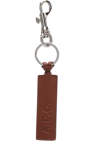 A.P.C. Calfskin logo key ring