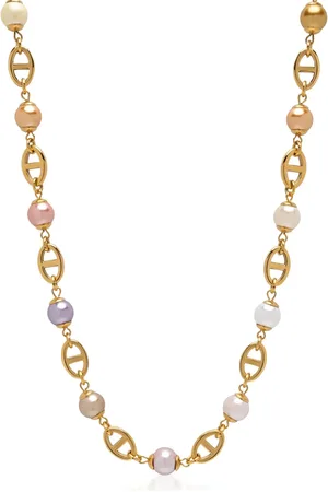 Nialaya Pearl-mariner chain necklace