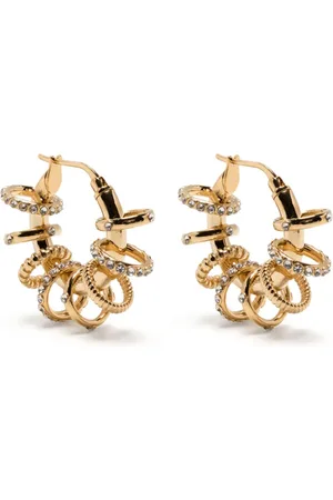 Amina Muaddi Multiring hoop small earrings