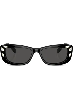 Swarovski Crystal-embellished rectangle-frame sunglasses