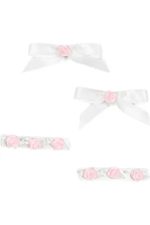 MONNALISA Rose-motif hair clips (set of four)