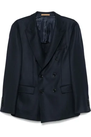 HUGO BOSS Micro-pattern virgin wool blazer