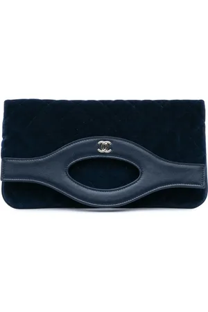 CHANEL 2019 Quilted Velvet 31 clutch bag