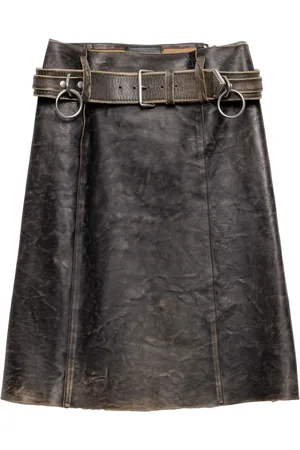 Prada Leather mini skirt