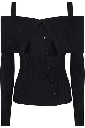 Twin-Set Ribbed off-shoulder top