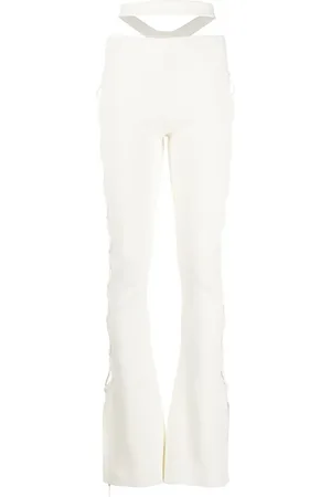 ANDREADAMO Cut-out detail bootcut trousers