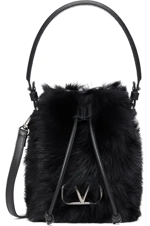 VALENTINO GARAVANI VLogo sheepskin bucket bag