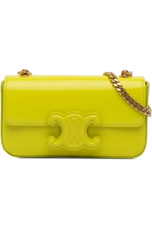 Céline 2022 Triomphe Calfskin Cuir Chain shoulder bag