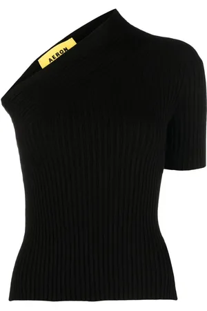 AERON One-shoulder knitted top