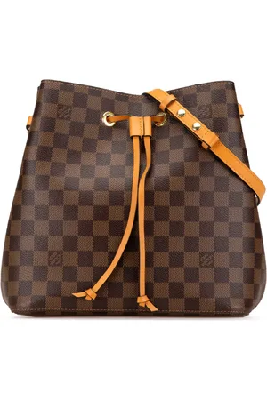 LOUIS VUITTON 2019 Damier Ebene NeoNoe MM bucket bag