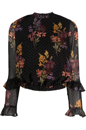 Twin-Set Polka dot-print floral blouse