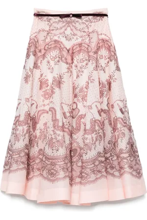 ZIMMERMANN Crush flared midi skirt