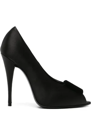 Saint Laurent 115mm peep-toe satin pumps