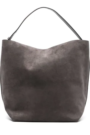Totême Open-top suede tote bag