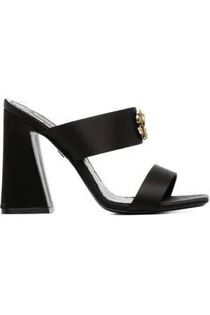 Roberto Cavalli 120mm logo-plaque sandals