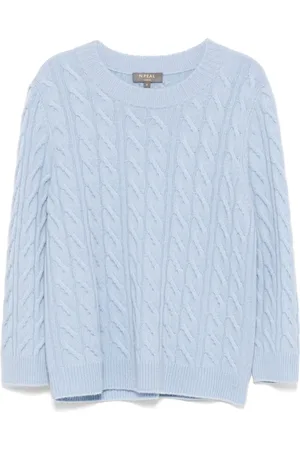 N.PEAL Emilia Cable Round Neck jumper