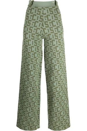 GCDS Monogram high-waisted knit trousers