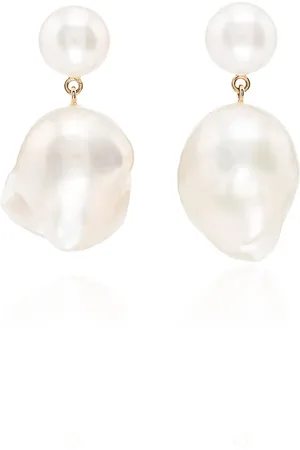 SOPHIE BILLE BRAHE 14kt gold Venus pearl drop earrings