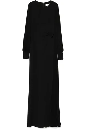 NISSA Plissé-detail gown