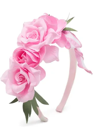 MONNALISA Rose-appliqué head band