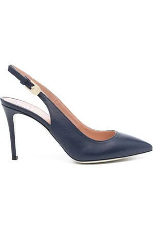 Pollini 85mm leather slingback pumps