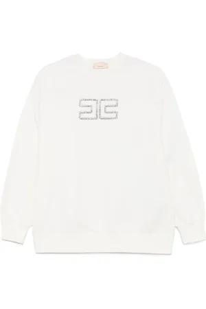 Elisabetta Franchi Crystal-logo sweatshirt