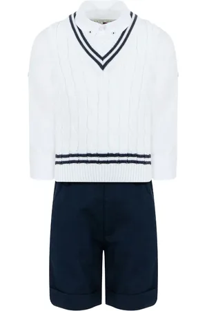 Lapin House Linen shirt, vest and shorts set