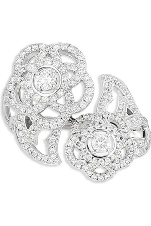 CHANEL 18kt white gold Camélia Fil diamond ring