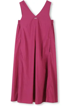 DKNY Logo-appliqué midi dress