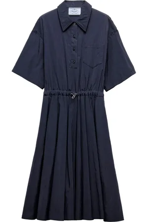 Prada Pongé short-sleeve midi dress
