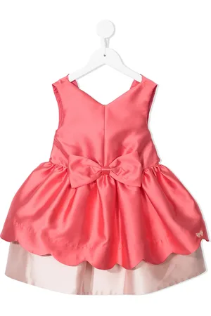 HUCKLEBONES LONDON Bow-detail scalloped dress
