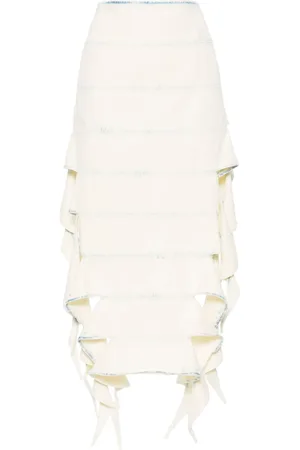Y / PROJECT Denim midi skirt