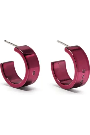 Maison Margiela Embossed-logo hoop earrings