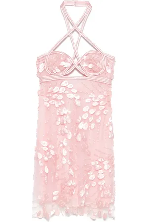 Costarellos Bead-embellished mini dress