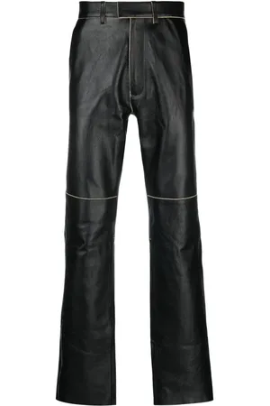 MARTINE ROSE Straight-leg leather trousers