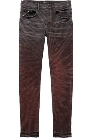 Purple Brand Spiral tie-dye low-rise skinny jeans