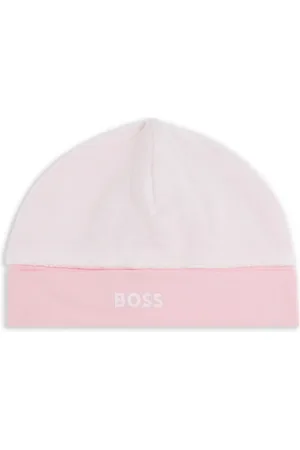 HUGO BOSS Logo-print velvet beanie