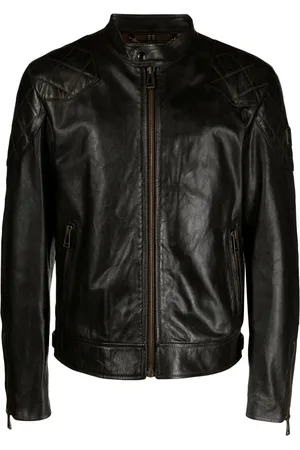Belstaff Stand-up collar leather jacket