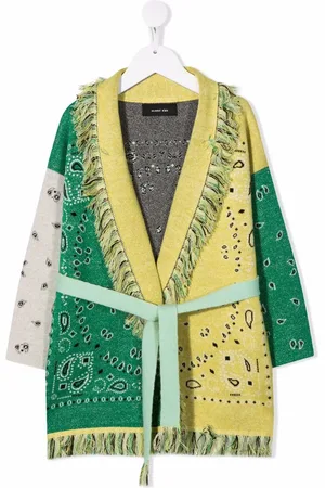 Alanui Bandana-jacquard belted cardigan