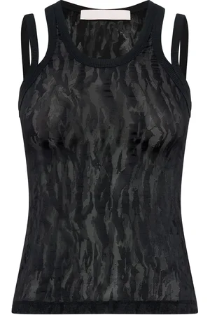 DION LEE Camouflage slip-detail vest