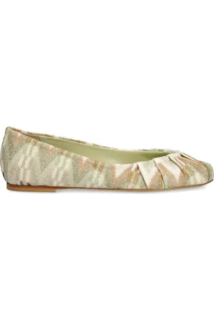 Missoni Pleated-front ballerinas