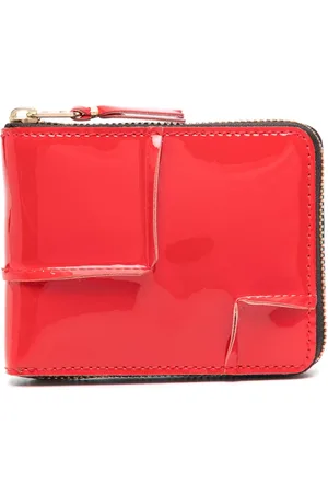 Comme des Garçons Exposed-seams zip-up wallet