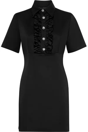 Philipp Plein Ruffle-trim short-sleeve minidress
