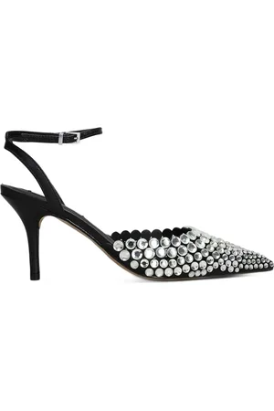 Werner 90mm crystal-embellished slingback pumps