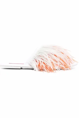 La DoubleJ Feather embellished slippers