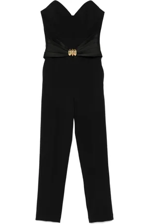 Elisabetta Franchi Macro-bow crepe jumpsuit