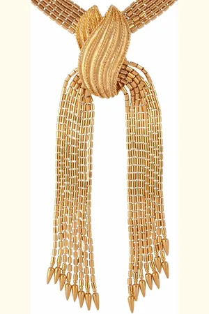 Monet 1970s knot detail tassel necklace