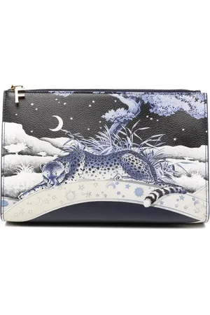 Salvatore Ferragamo All-over graphic print clutch bag